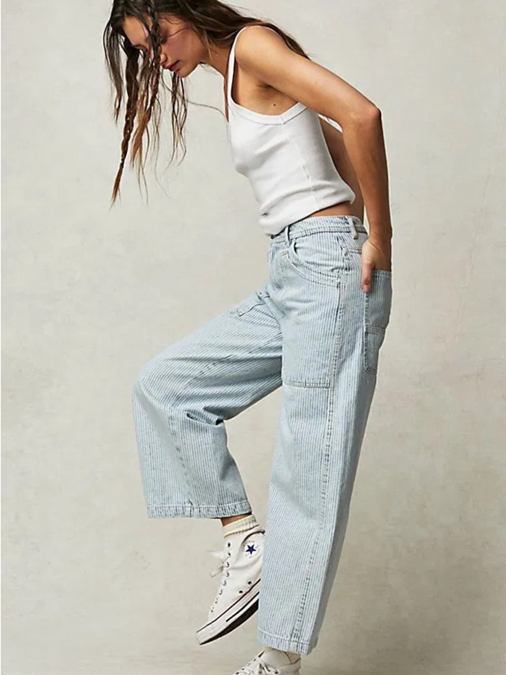 Free People We the Free Piper Mid Rise Crop Wide Leg Jeans NWT!! 🩵 - Picture 7 of 10